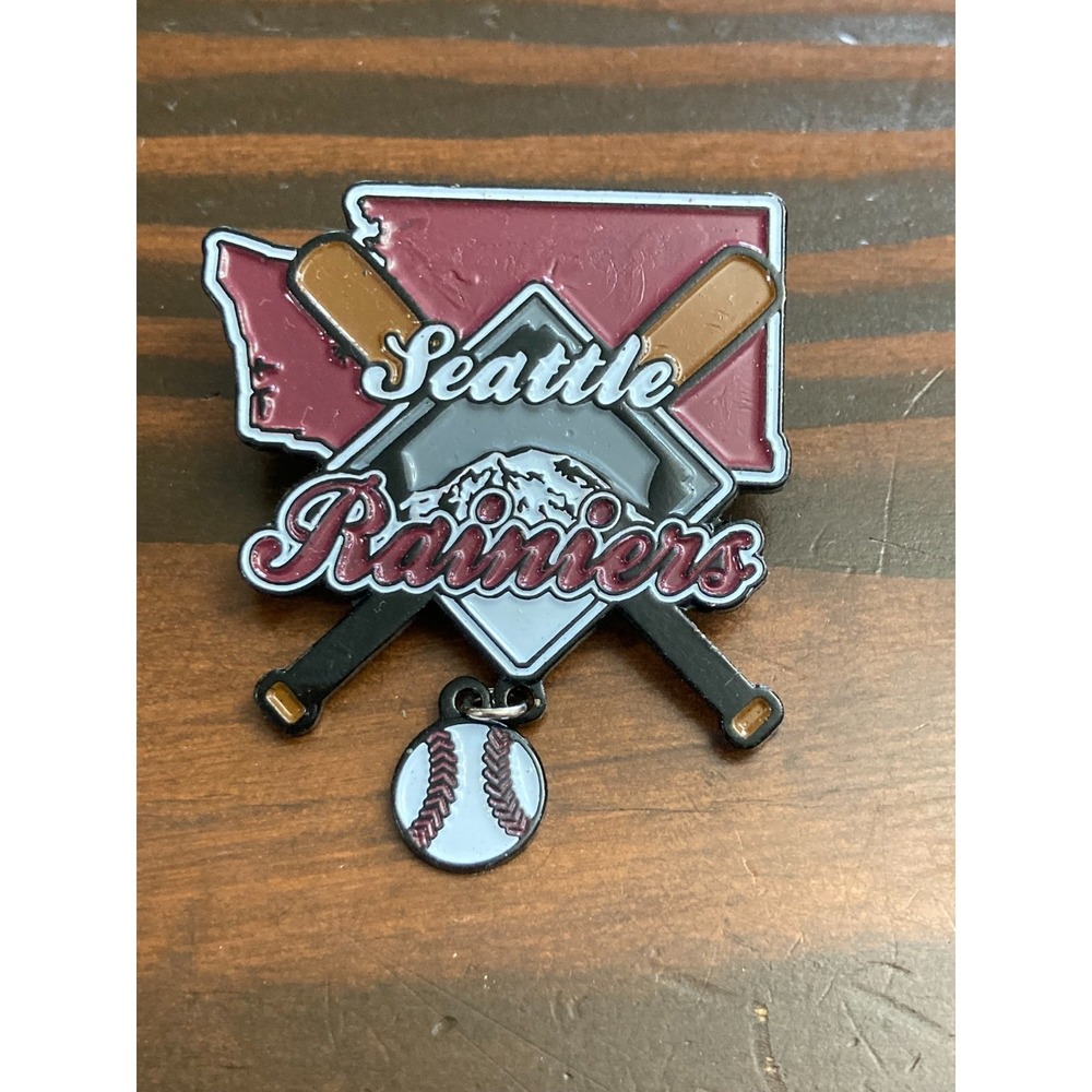 Vintage Seattle Rainiers Washington Baseball Lapel Pin Minor League Team